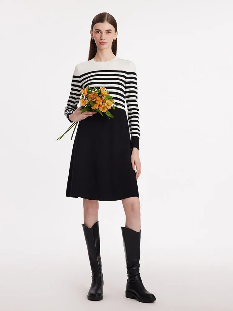 Tencel Wool Blend Striped Women Mini Dress sold by Goelia product image thumbnail 2