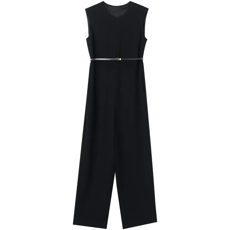 Full Length Triacetate Sleeveless Jumpsuit sold by Goelia product image thumbnail 5