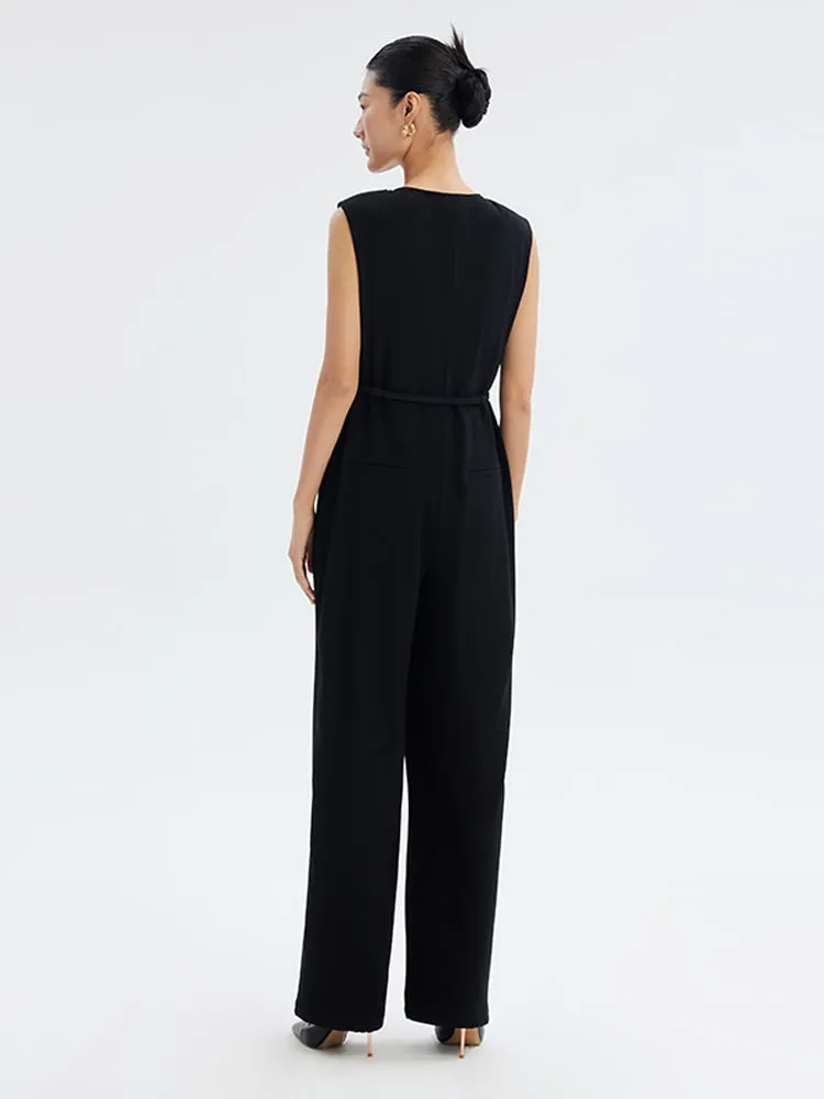 Full Length Triacetate Sleeveless Jumpsuit sold by Goelia product image thumbnail 3