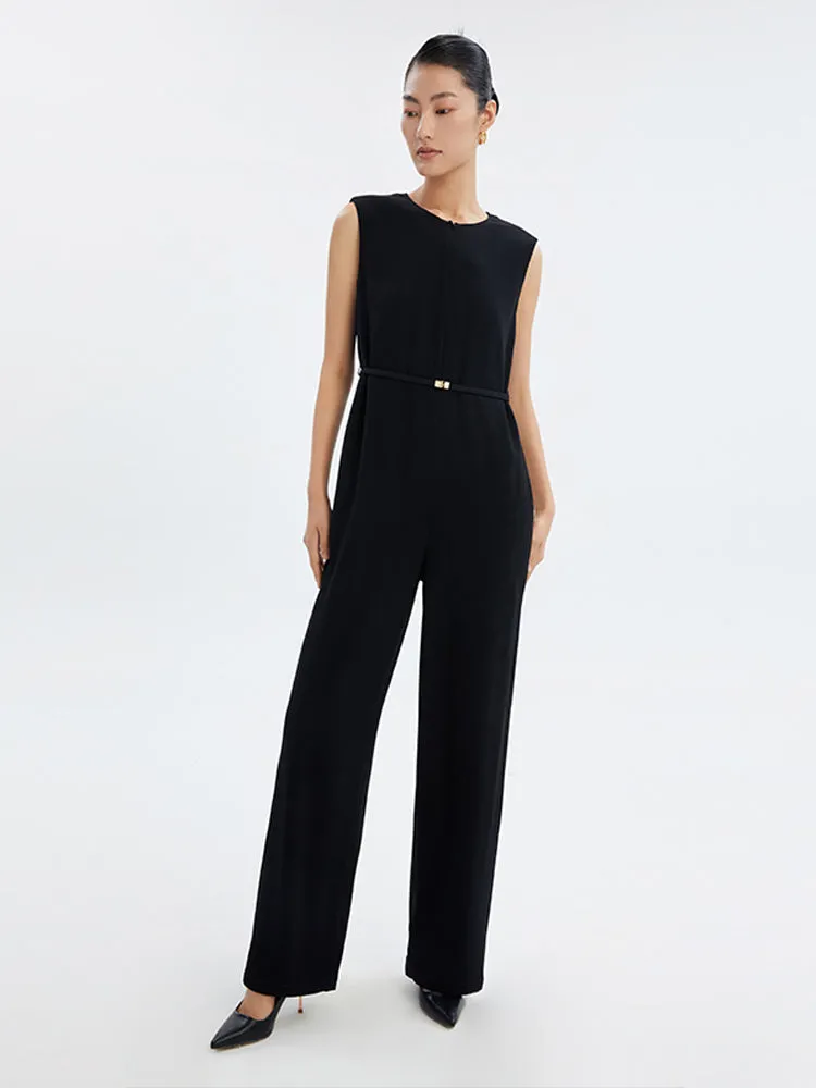 Full Length Triacetate Sleeveless Jumpsuit sold by Goelia product image thumbnail 2