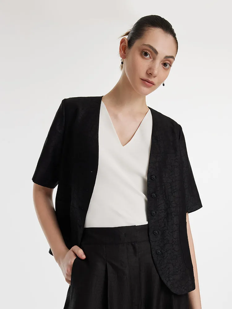 18 Momme Xiang Yun Silk Single-Breasted Women Jacket sold by Goelia product image thumbnail 5