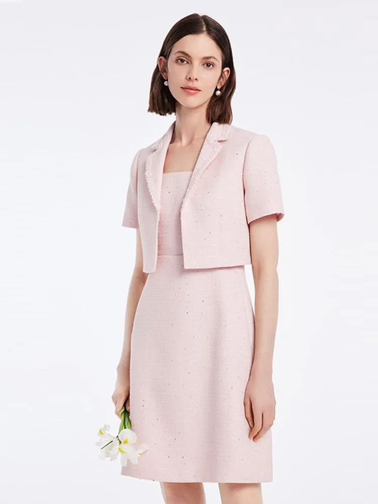 Crop Blazer And Vest Dress Two-Piece Suit sold by Goelia