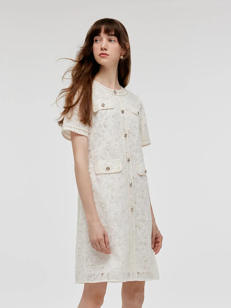 Lace Sequins Women Mini Dress sold by Goelia product image thumbnail 4