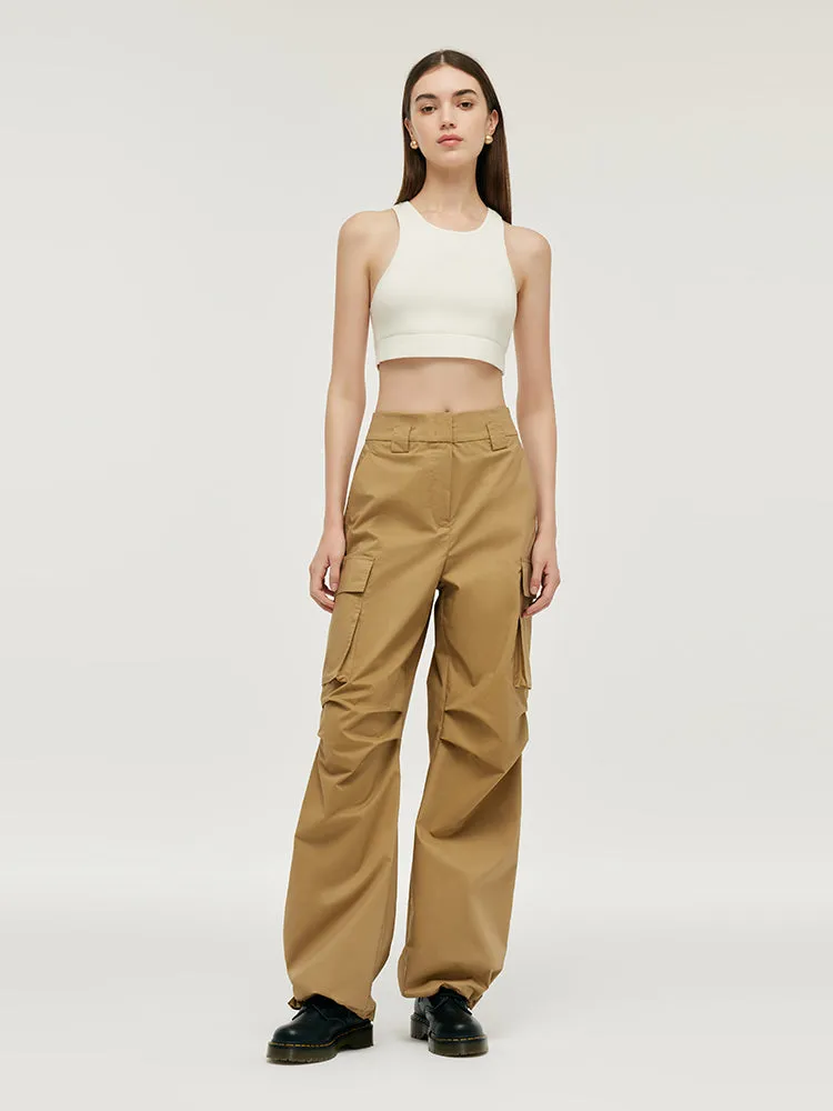 High-Waisted Ruched Women Cargo Pants sold by Goelia product image thumbnail 3