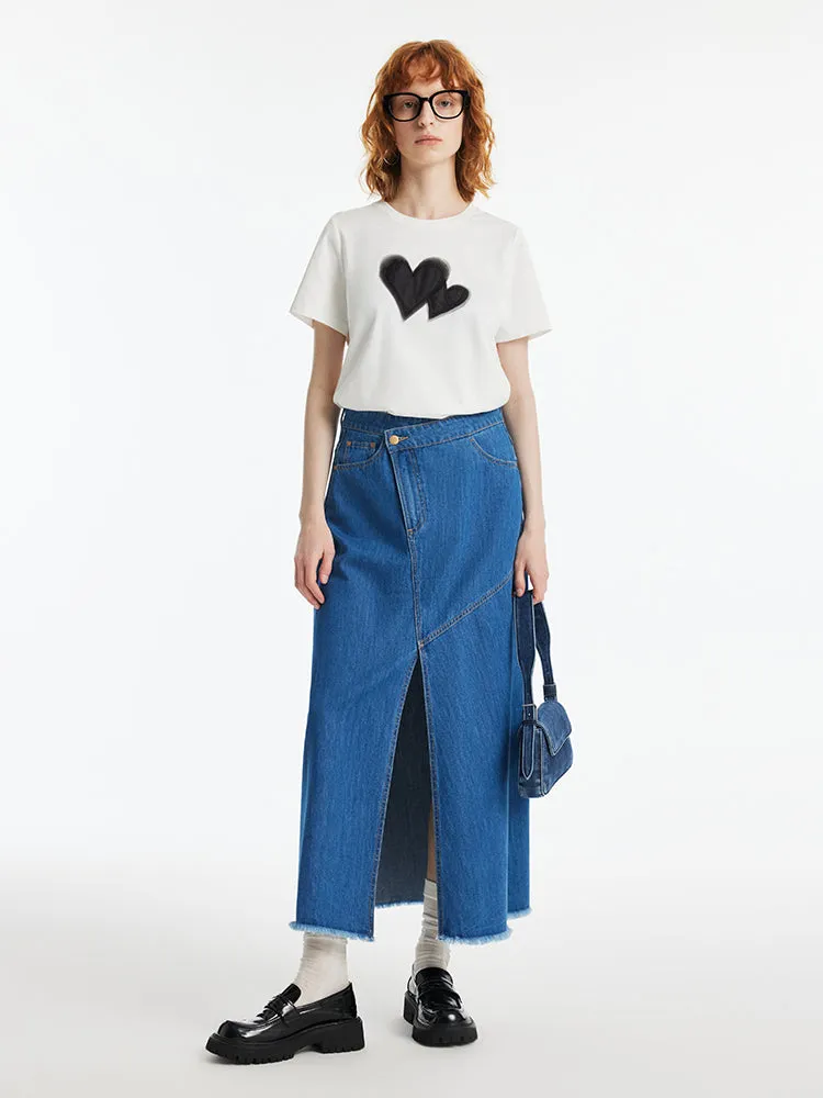 Heart Print Women T-Shirt sold by Goelia product image thumbnail 3