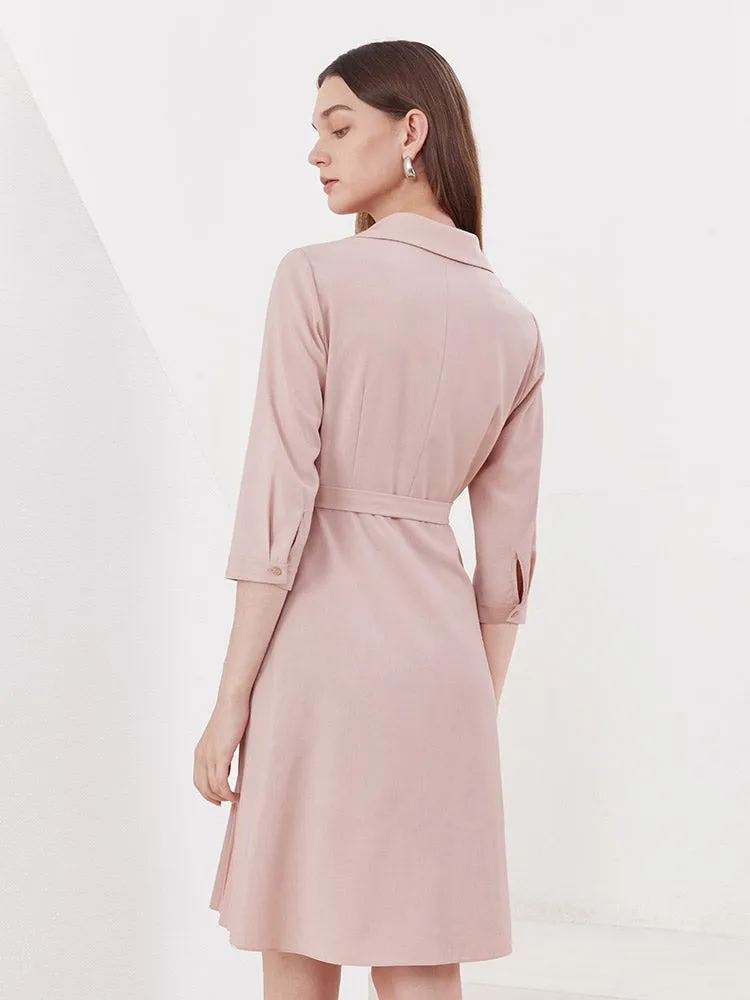 V-neck Double Layer Wrap Mini Dress sold by Goelia product image thumbnail 4