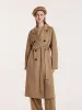 Pure Cashmere Double-Breasted Women Coat With Beret sold by Goelia