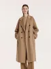 Pure Cashmere Double-Breasted Women Coat With Beret sold by Goelia