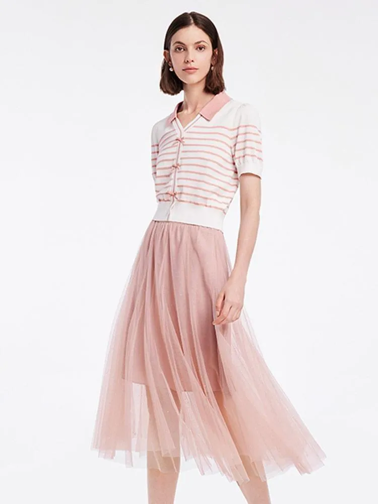 Knitted Women Cardigan And Tulle Skirt Two-Piece Set sold by Goelia product image thumbnail 3