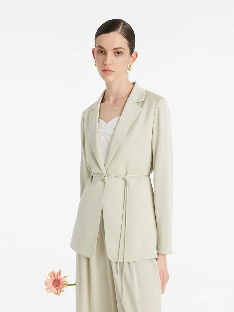 22 Momme Mulberry Silk One-Button Women Blazer With Belt sold by Goelia product image thumbnail 3
