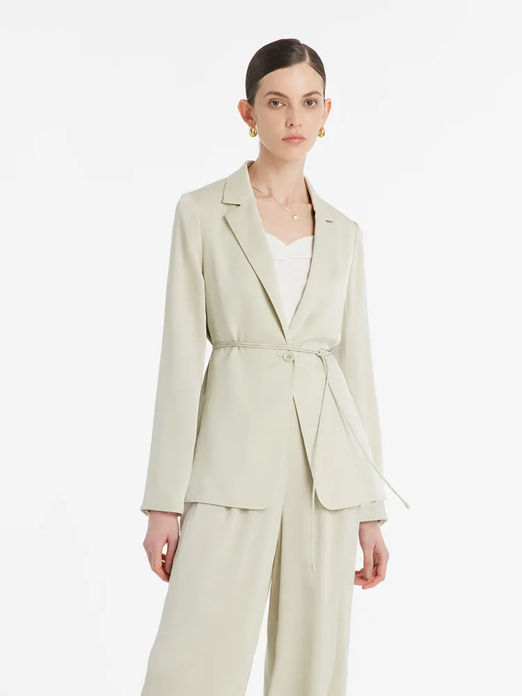 22 Momme Mulberry Silk One-Button Women Blazer With Belt sold by Goelia product image thumbnail 4