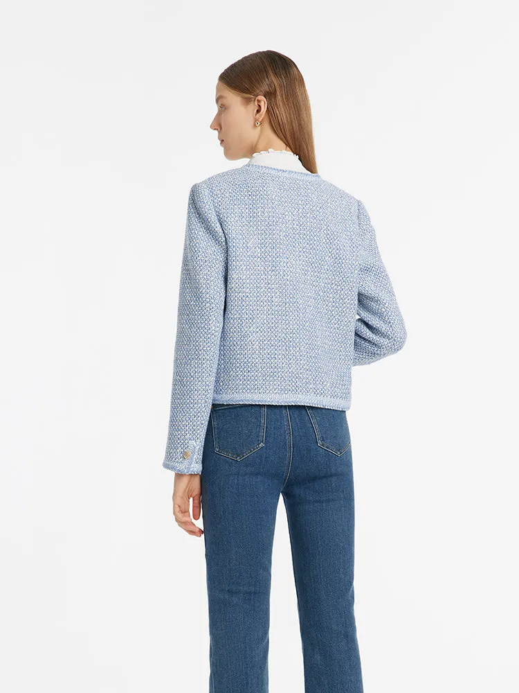 Single-Breasted Round Neck Women Jacket sold by Goelia product image thumbnail 3