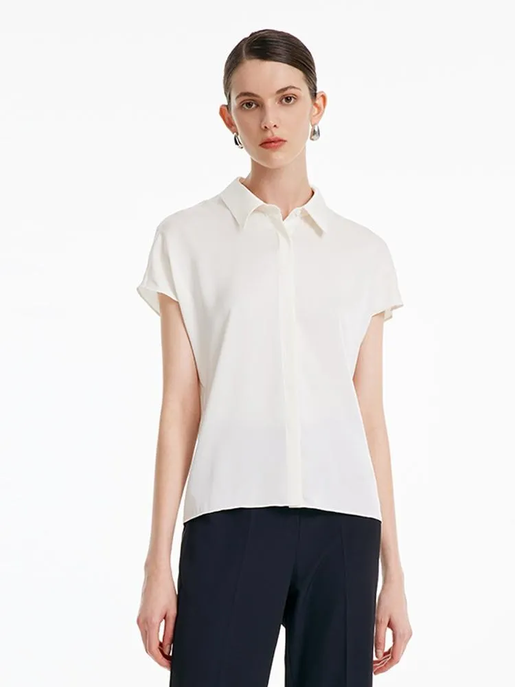 22 Momme Silk Short Sleeve Women Shirt sold by Goelia product image thumbnail 3