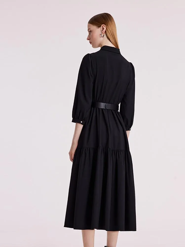 Machine Washable Silk And Woolen Collared Dress sold by Goelia product image thumbnail 5