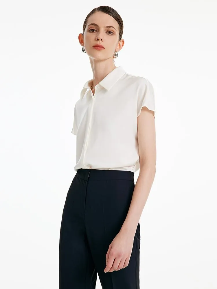 22 Momme Silk Short Sleeve Women Shirt sold by Goelia product image thumbnail 4