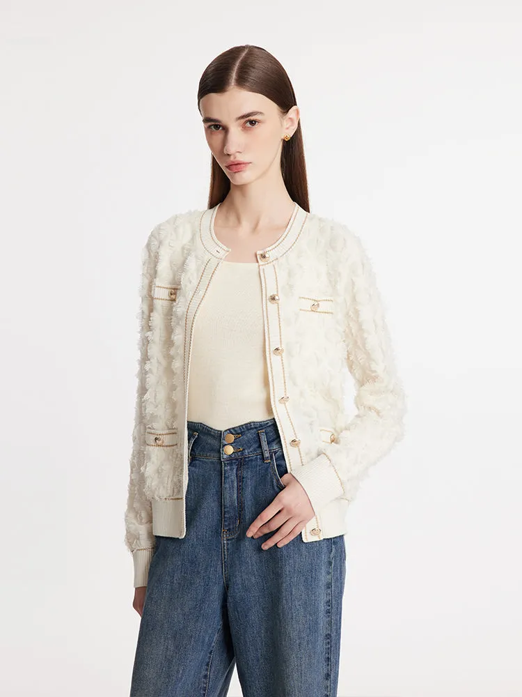 Pure Wool Knitted Women Cardigan sold by Goelia