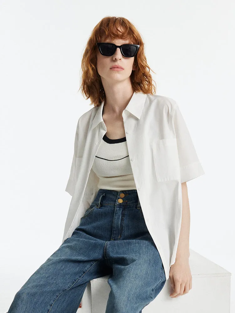 Casual Lapel Short Sleeves Women Shirt sold by Goelia product image thumbnail 5