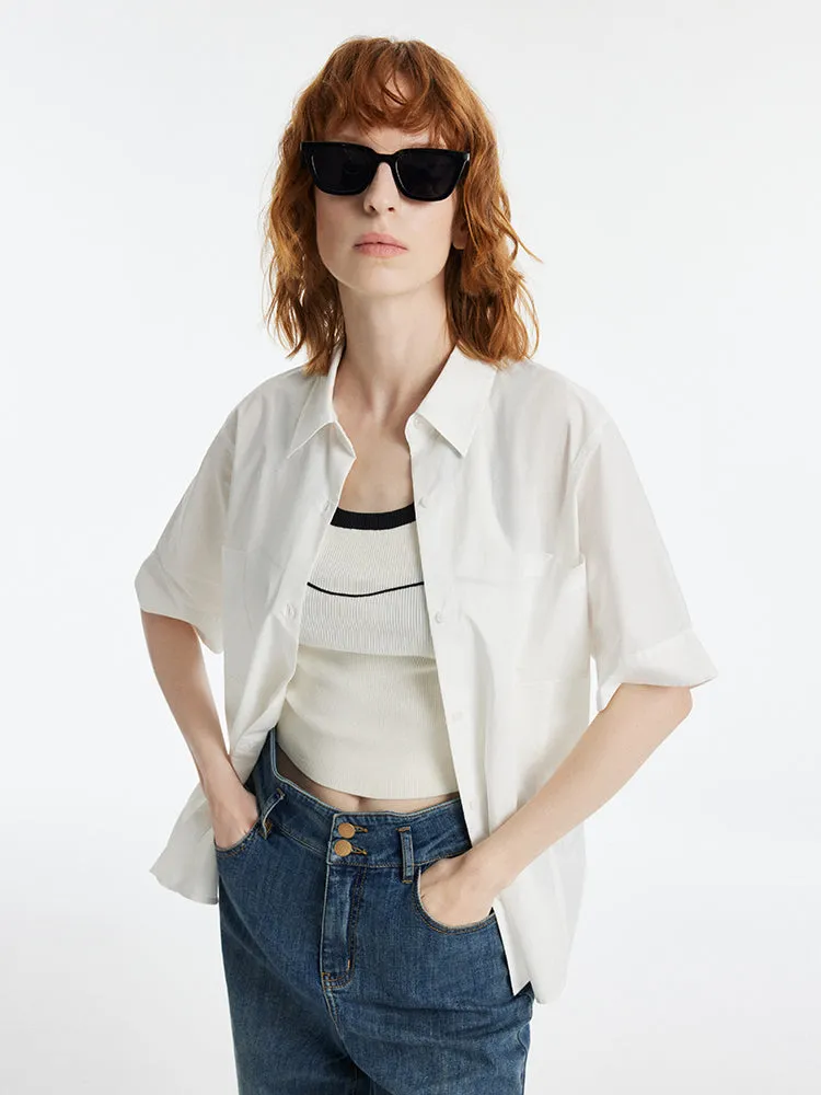 Casual Lapel Short Sleeves Women Shirt sold by Goelia product image thumbnail 4