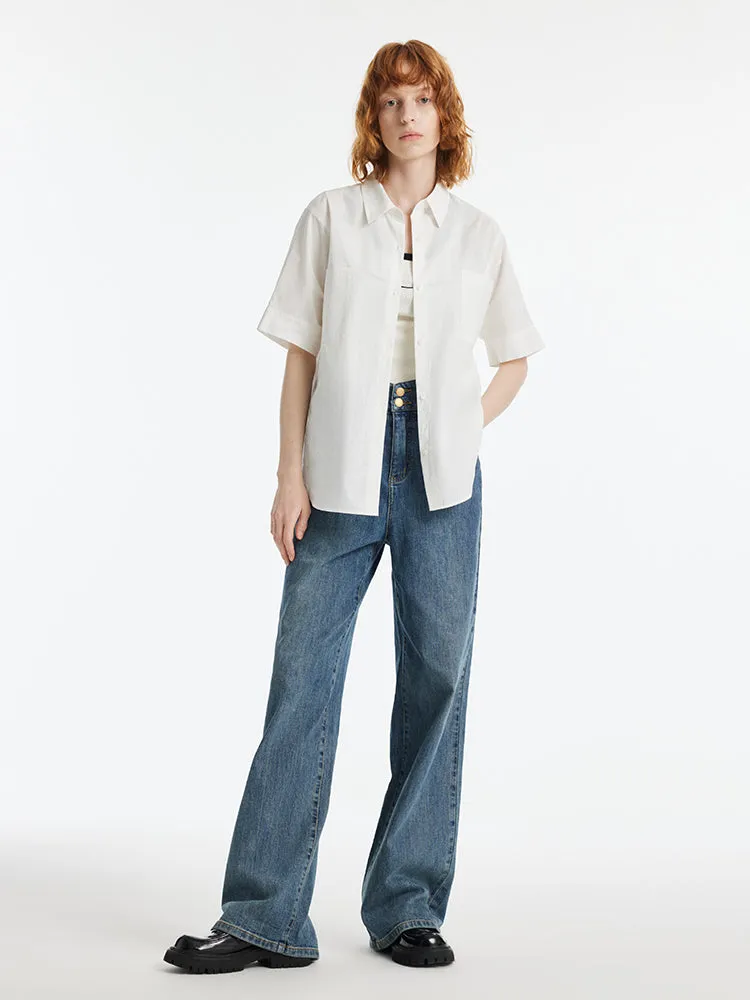 Casual Lapel Short Sleeves Women Shirt sold by Goelia product image thumbnail 2