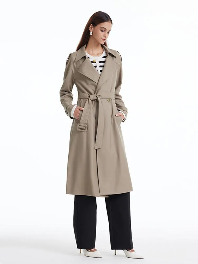 Worsted Woolen Double-Breasted Trench Coat sold by Goelia product image thumbnail 4
