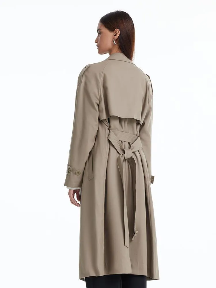 Worsted Woolen Double-Breasted Trench Coat sold by Goelia product image thumbnail 5