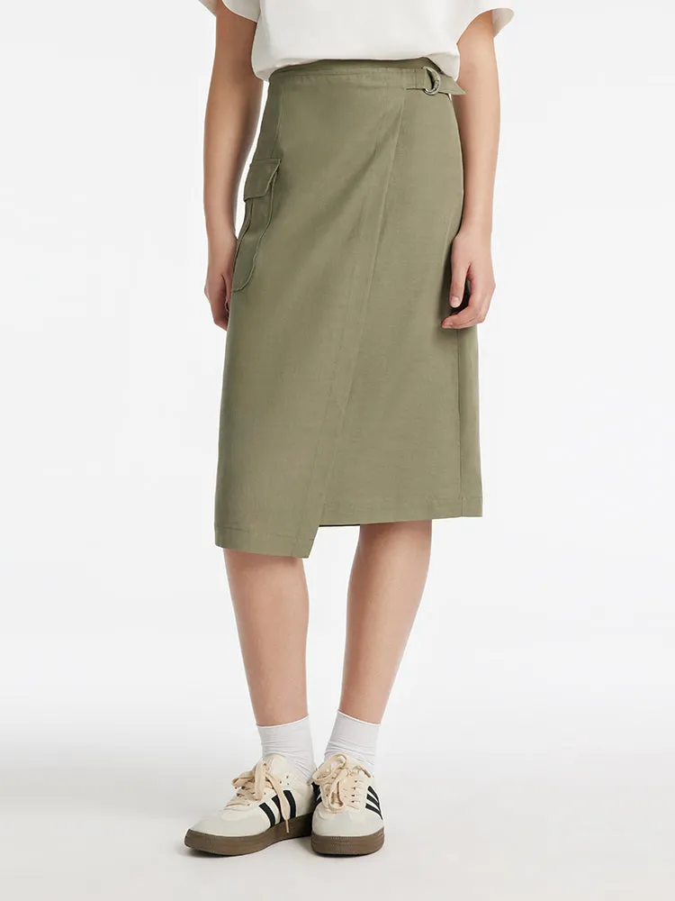 A-Line Wrapped Women Half Skirt sold by Goelia product image thumbnail 3