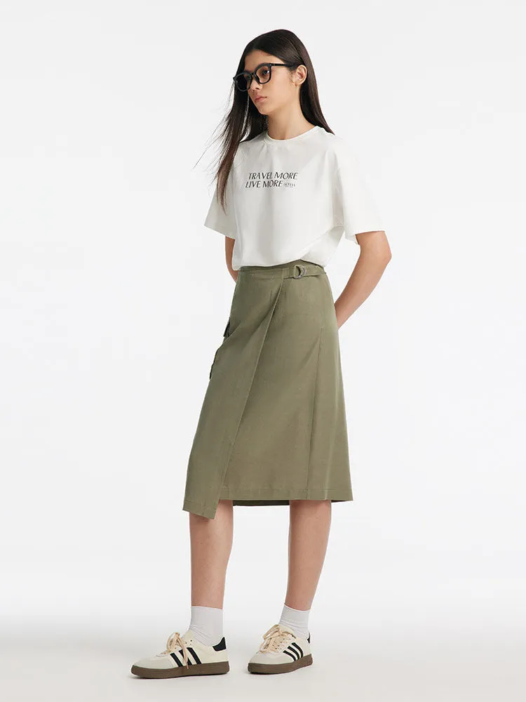 A-Line Wrapped Women Half Skirt sold by Goelia product image thumbnail 2