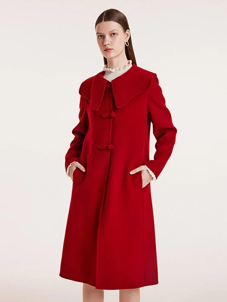 Tencel Wool Cheongsam Button Double-Faced Women Coat sold by Goelia product image thumbnail 4