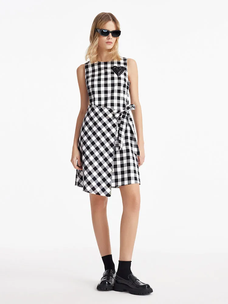 Gingham Wrapped Women Mini Dress sold by Goelia product image thumbnail 2