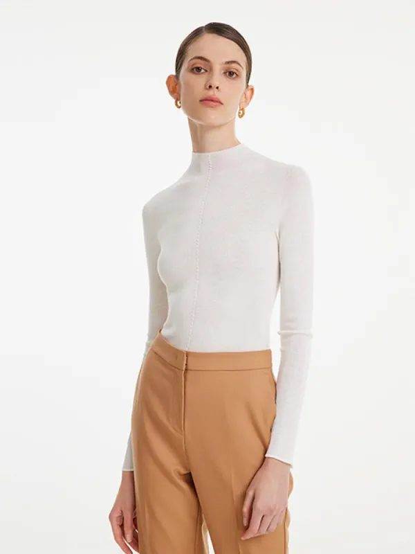 Seamless Woolen Turtleneck Women Sweater sold by Goelia