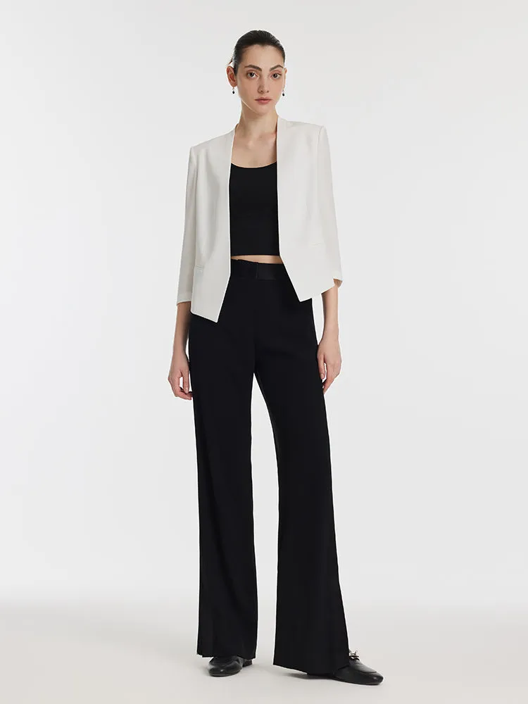 Triacetate 3/4 Sleeves Women Crop Blazer sold by Goelia product image thumbnail 4