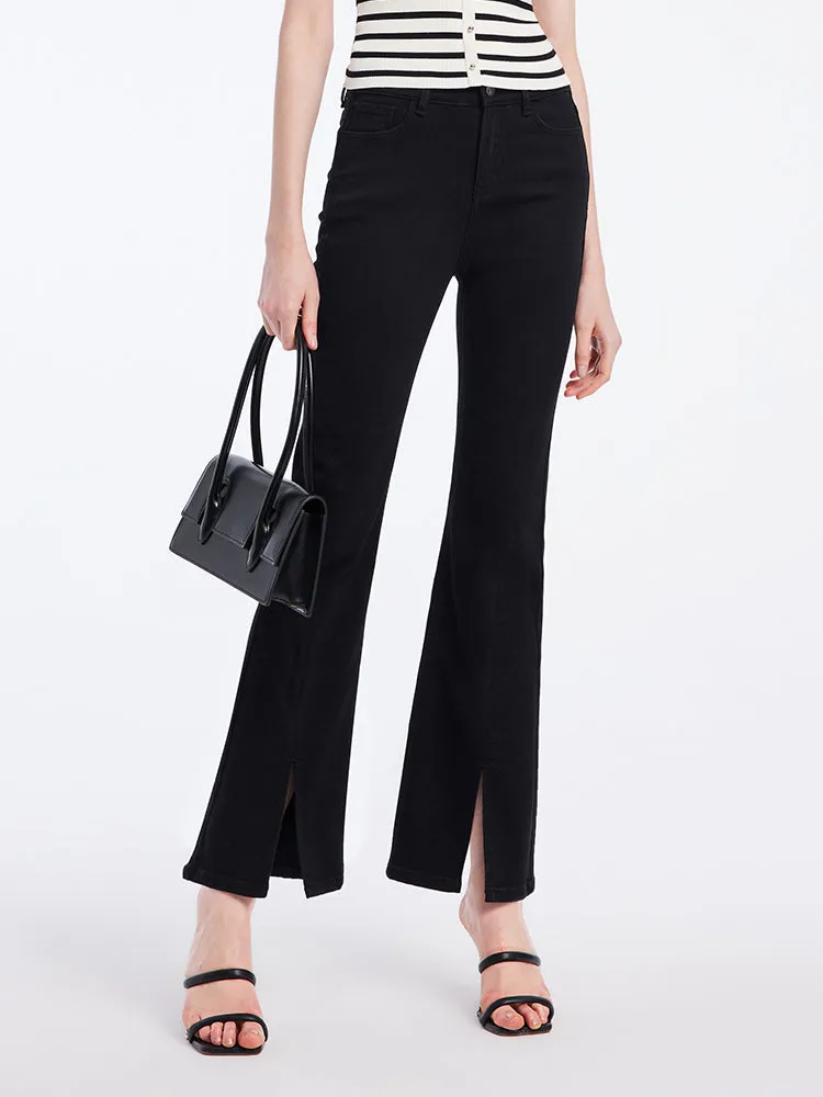 Black Split Hem Flare Jeans sold by Goelia product image thumbnail 5