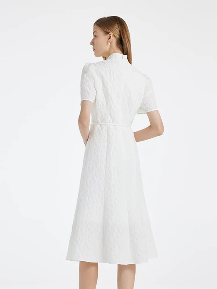 Mandarin Collared Women Qipao Mermaid Midi Dress With Rope Belt sold by Goelia product image thumbnail 5