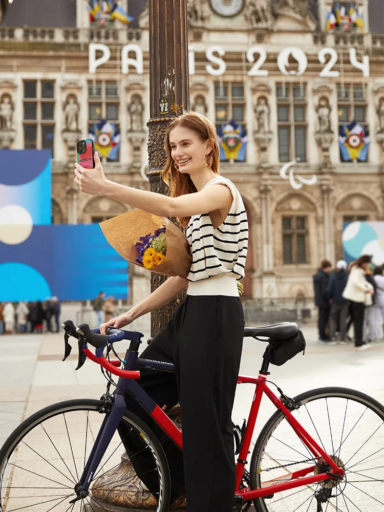 Striped Knitted Women Tank Top With Shoulder Pads sold by Goelia product image thumbnail 5