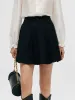 Tweed Sequins A-Line Pleated Women Skirt sold by Goelia