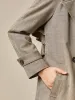 Mid-Length Double-Breasted Notched Lapel Women Trench Coat sold by Goelia
