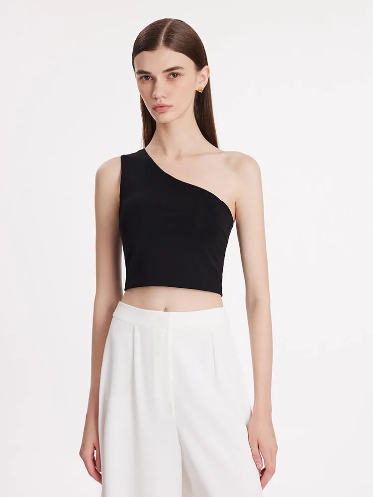 Asymmetrical One-Shoulder Top With Detachable Bra Pads sold by Goelia product image thumbnail 3