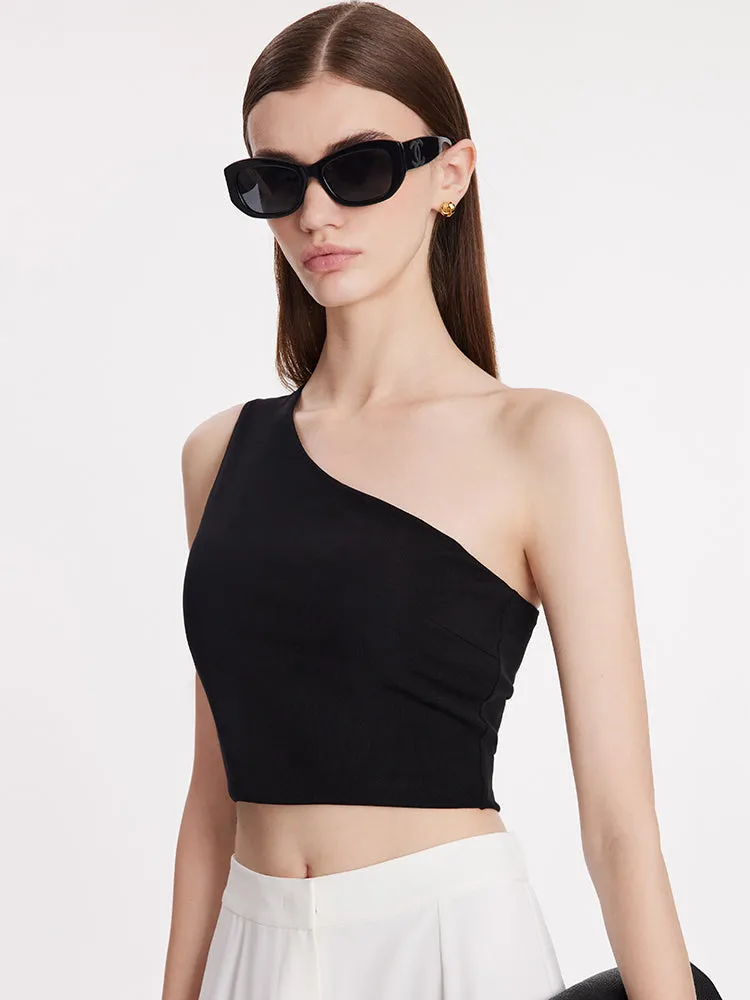 Asymmetrical One-Shoulder Top With Detachable Bra Pads sold by Goelia product image thumbnail 5