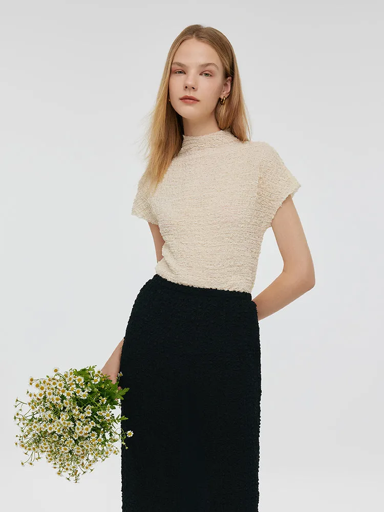 25 Momme Mulberry Silk Pleated Women Top With Scrunchie sold by Goelia product image thumbnail 4