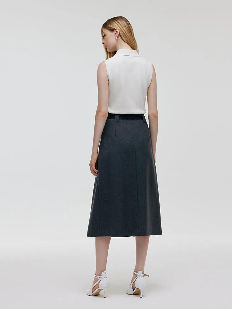 Tencel Single-Breasted Lapel Knitted Women Tank Top sold by Goelia product image thumbnail 3