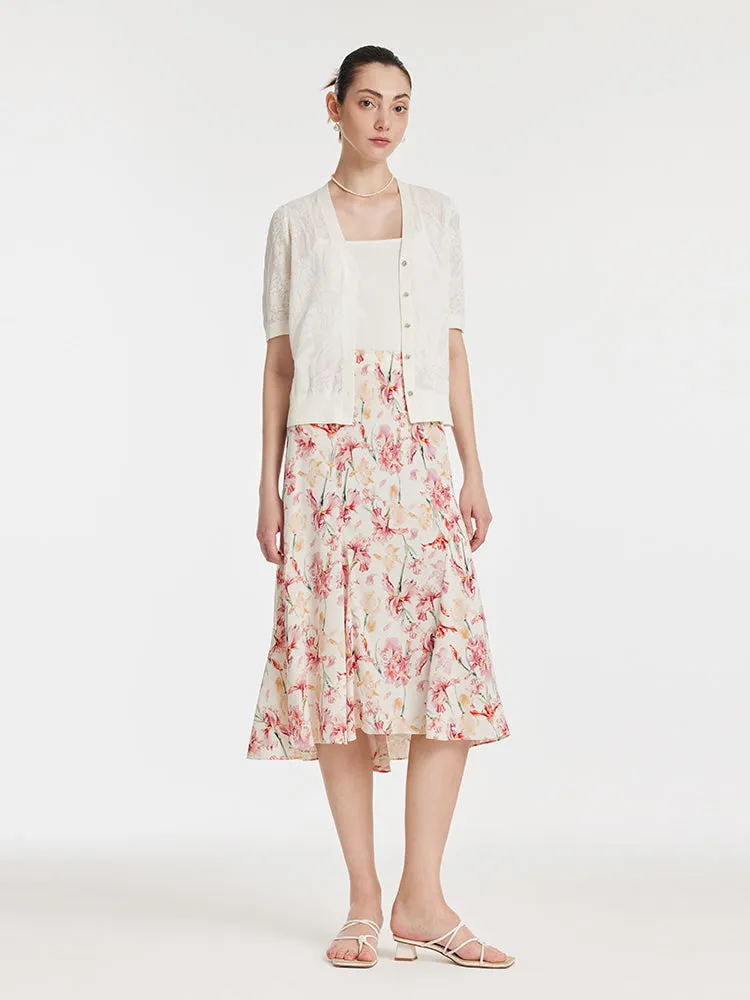 Iris Jacquard Sequins Single-Breasted Knitted Women Cardigan sold by Goelia product image thumbnail 2