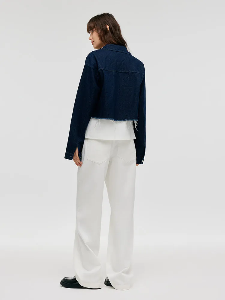 GOELIA X CHRISTINE PHUNG Crop Denim Jacket sold by Goelia product image thumbnail 3