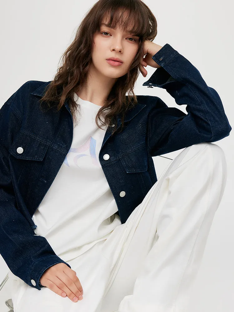 GOELIA X CHRISTINE PHUNG Crop Denim Jacket sold by Goelia product image thumbnail 5