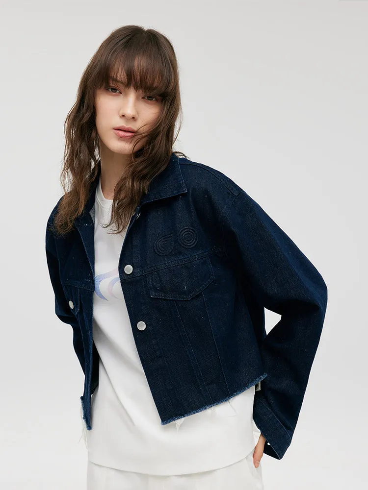 GOELIA X CHRISTINE PHUNG Crop Denim Jacket sold by Goelia product image thumbnail 4