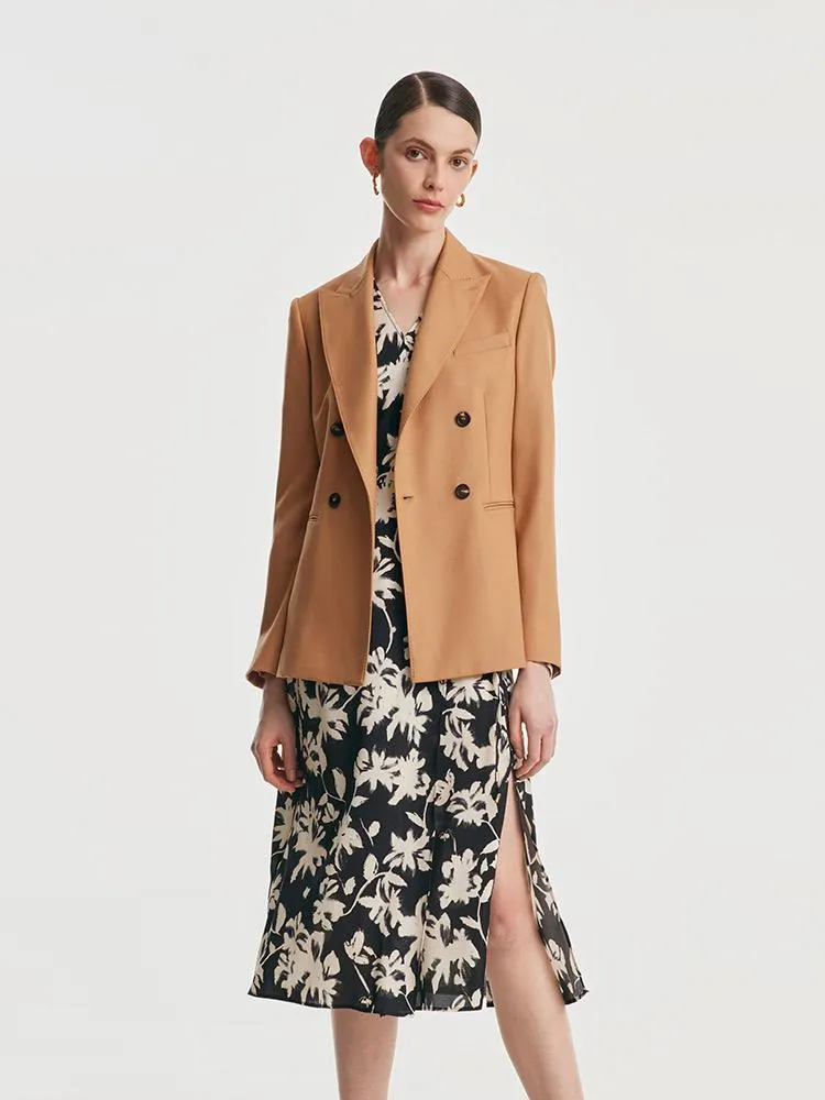 19 Momme Stretch Silk Print Tea Break Midi Dress sold by Goelia product image thumbnail 4