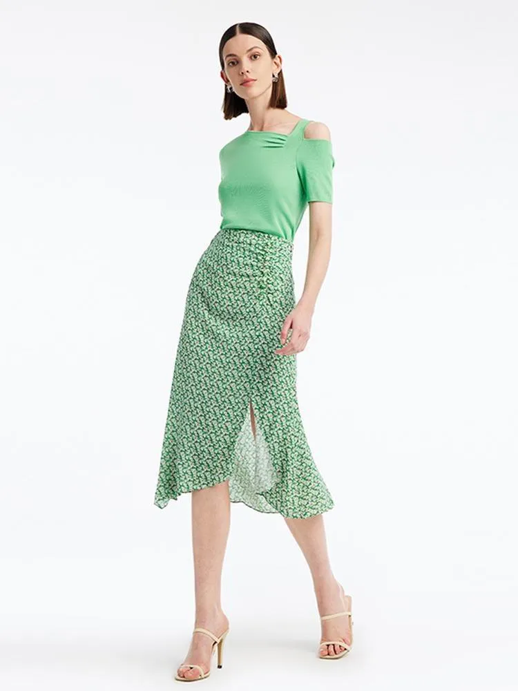 Acetate Asymmetrical Neck Women Knit Top sold by Goelia product image thumbnail 2