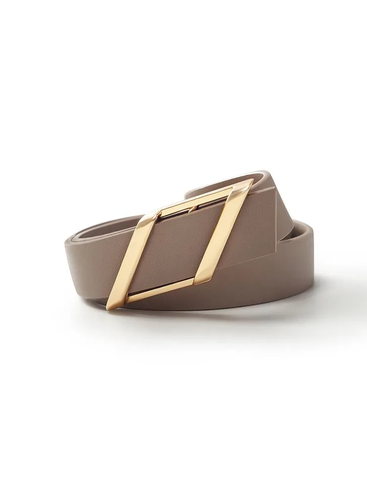 Chic Parallelogram Metal Buckle Leather Women Belt sold by Goelia product image thumbnail 2