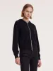 Pure Brushed Cashmere Hooded Zippered Short Women Cardigan sold by Goelia