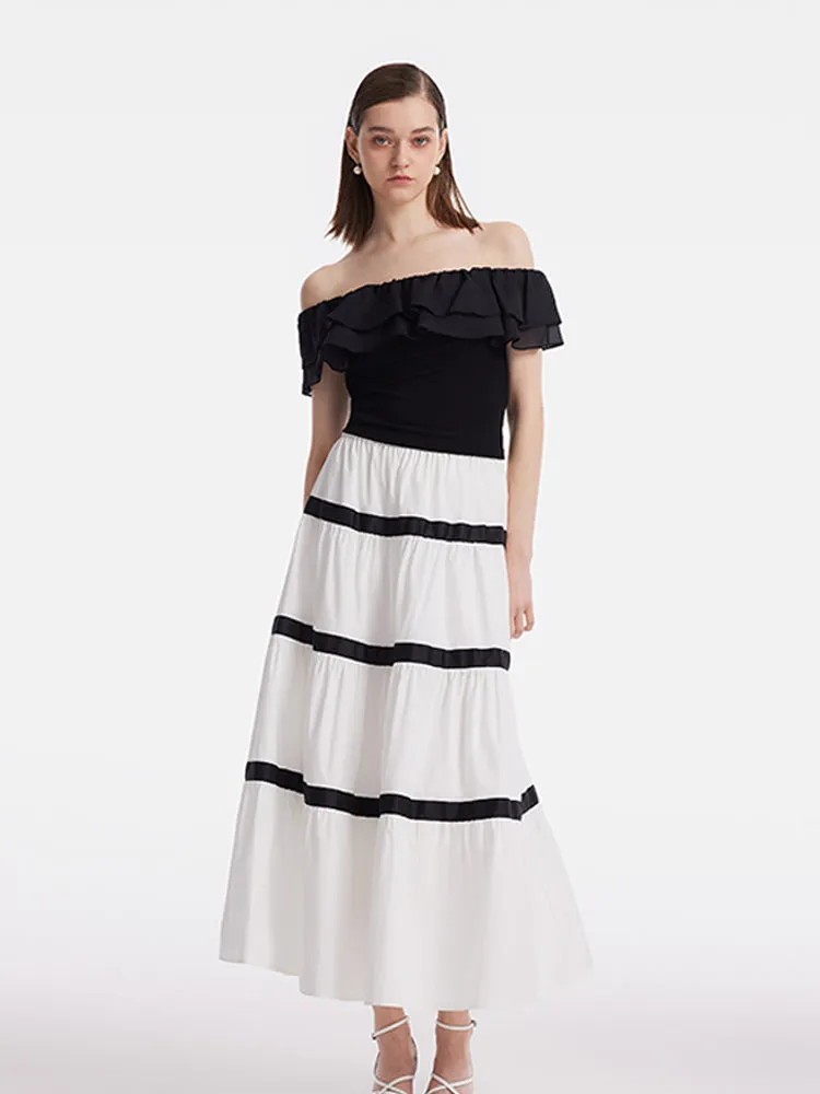 Ruffle Top And Tiered Maxi Skirt Two-Piece Set sold by Goelia product image thumbnail 4