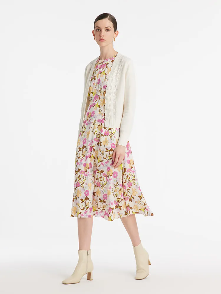 Pure Wool Wave Cut Knitted Women Cardigan sold by Goelia product image thumbnail 2